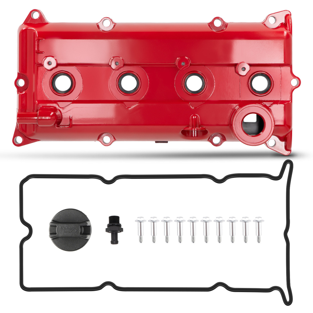 Upgraded Aluminum Valve Cover Red compatible for Nissan Sentra SE-R Altima 2.5L 2002-2006