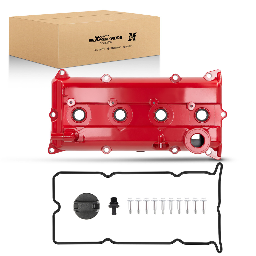 Upgraded Aluminum Valve Cover Red compatible for Nissan Sentra SE-R Altima 2.5L 2002-2006