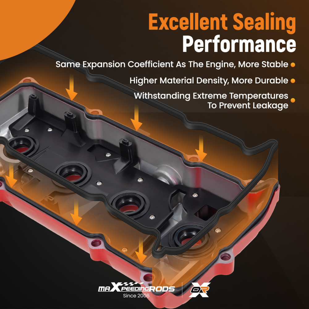 Upgraded Aluminum Valve Cover Red compatible for Nissan Sentra SE-R Altima 2.5L 2002-2006