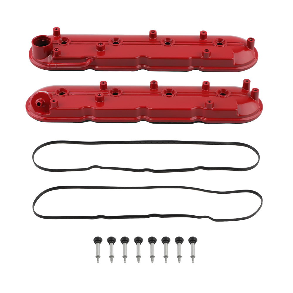 Aluminum Valve Cover Set w/ GasketBolt compatible for Chevy Silverado GMC Cadillac V8