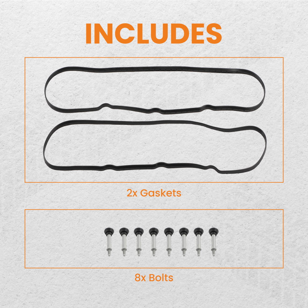 Aluminum Valve Cover Set w/ GasketBolt compatible for Chevy Silverado GMC Cadillac V8