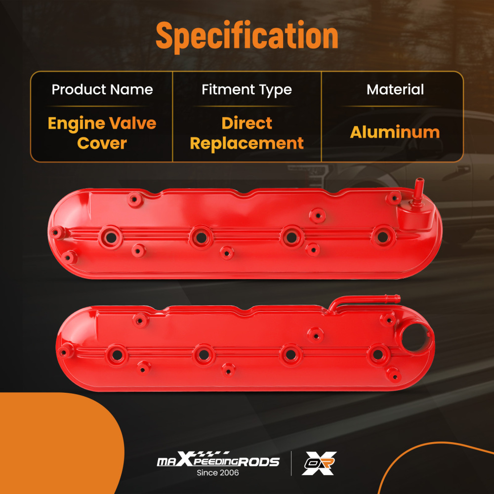 Aluminum Engine Valve Cover compatible for Chevy Silverado GMC Sierra 4.8L 5.3L 5.7L 99-08