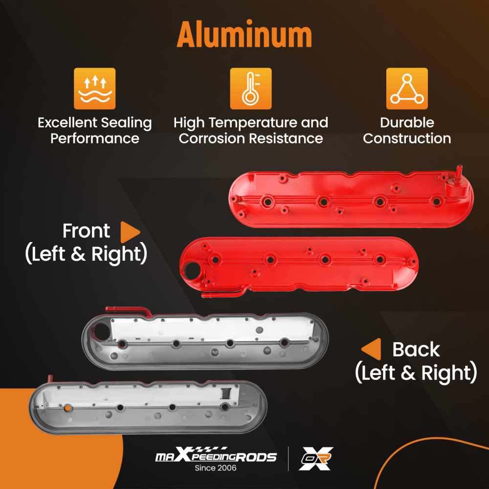 Aluminum Engine Valve Cover compatible for Chevy Silverado GMC Sierra 4.8L 5.3L 5.7L 99-08