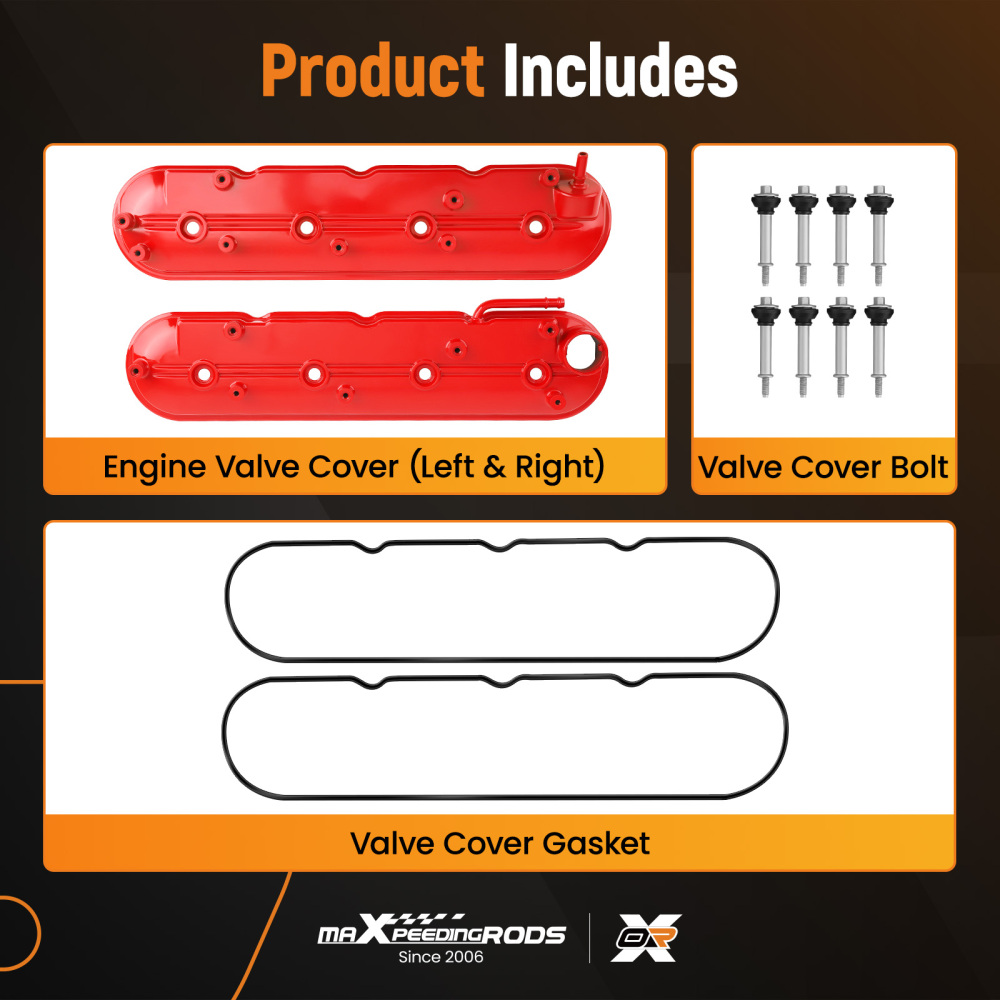 Aluminum Engine Valve Cover compatible for Chevy Silverado GMC Sierra 4.8L 5.3L 5.7L 99-08