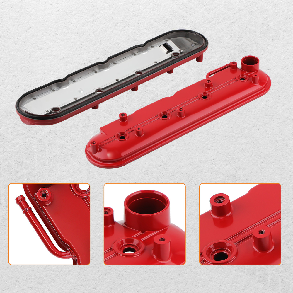 Aluminum Engine Valve Cover compatible for Chevy Silverado GMC Sierra 4.8L 5.3L 5.7L 99-08