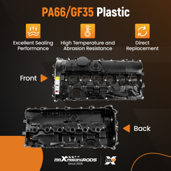 Engine Valve Cover w/ Gasket compatible for BMW 340i 440i 540i 740i M240i 3.0L 11127645173