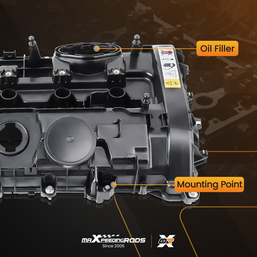 Engine Valve Cover w/ Gasket compatible for BMW 340i 440i 540i 740i M240i 3.0L 11127645173