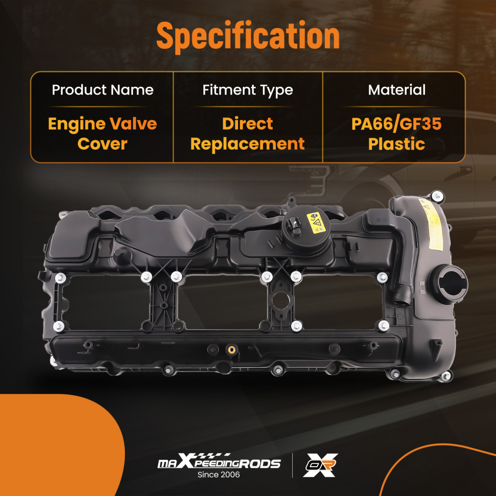 Engine Valve Cover w/ Gasket Bolt compatible for BMW M2 Competition M3 M4 3.0L L6 2015-2021