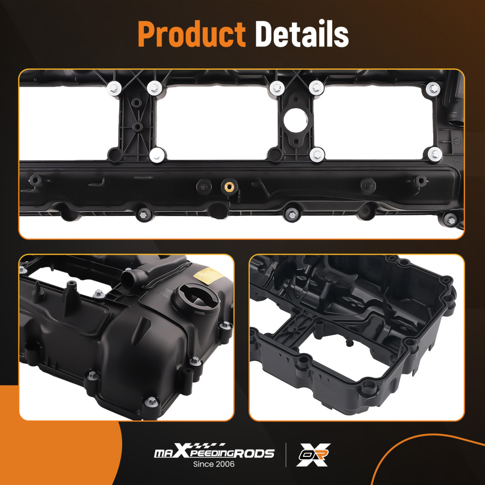 Engine Valve Cover w/ Gasket Bolt compatible for BMW M2 Competition M3 M4 3.0L L6 2015-2021