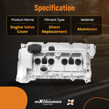 ALUMINUM Valve Cover compatible for Mini Cooper N12 N16 R55 R56 R57 R58 R59 R60 R61 1.6L