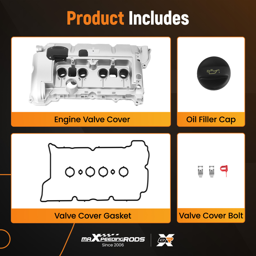 ALUMINUM Valve Cover compatible for Mini Cooper N12 N16 R55 R56 R57 R58 R59 R60 R61 1.6L
