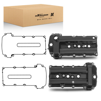 Upgraded Aluminum Valve Cover Set compatible for Jaguar S-Type 3.0L 2002-2008 LeftRight