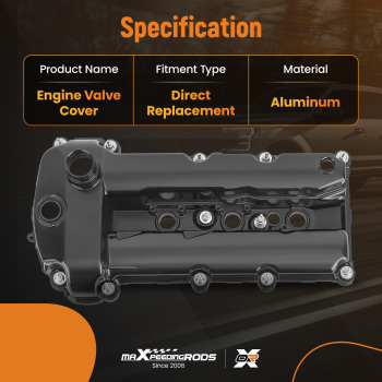 Upgraded Aluminum Valve Cover Set compatible for Jaguar S-Type 3.0L 2002-2008 LeftRight