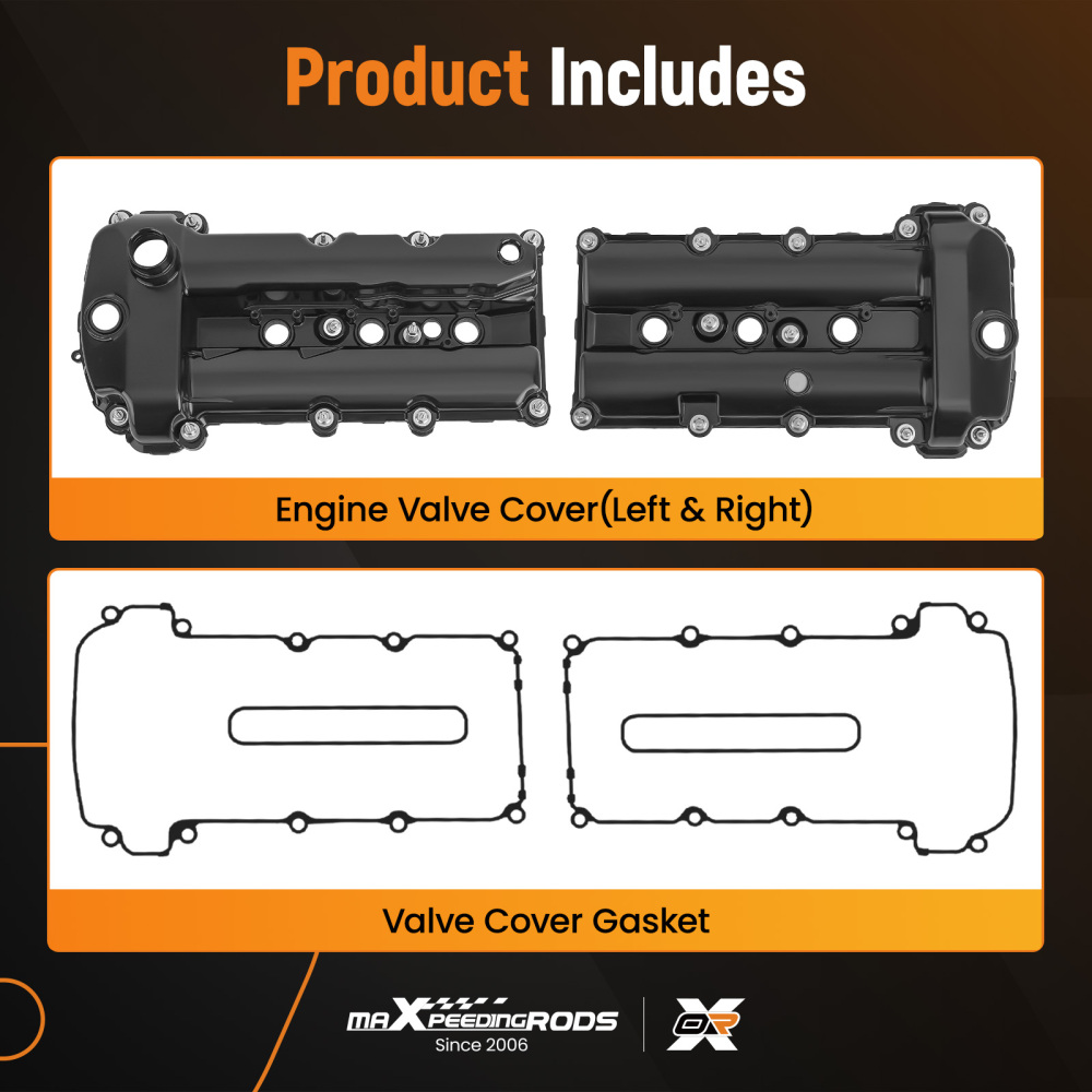 Upgraded Aluminum Valve Cover Set compatible for Jaguar S-Type 3.0L 2002-2008 LeftRight