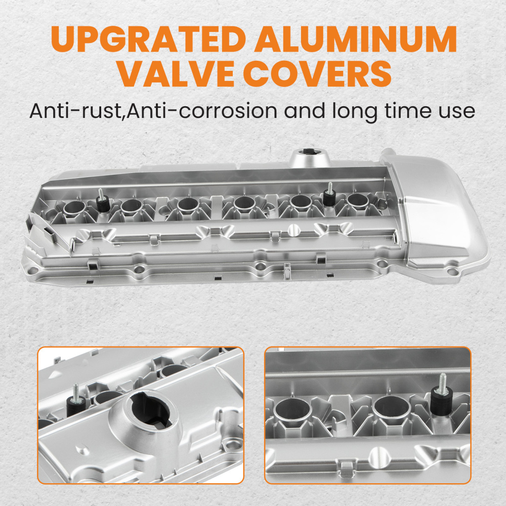Aluminum Engine Valve Cover w/ GasketBolts compatible for BMW 325Ci 325i 330i 525i X3 X5