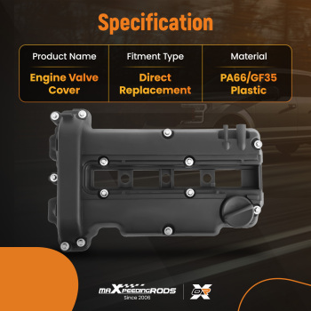 Engine Valve Cover w/ Gasket Kit compatible for Opel Astra G H Corsa C D Meriva 1.2 1.4