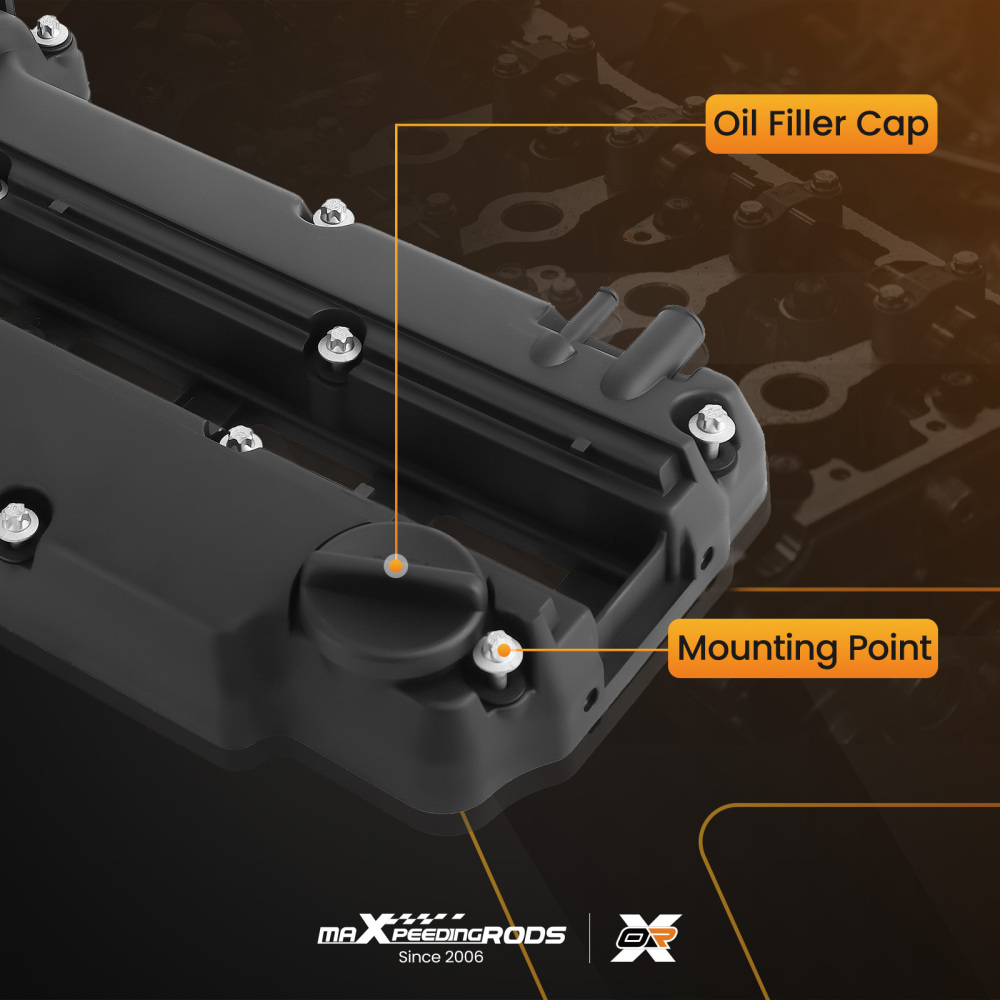 Engine Valve Cover w/ Gasket Kit compatible for Opel Astra G H Corsa C D Meriva 1.2 1.4