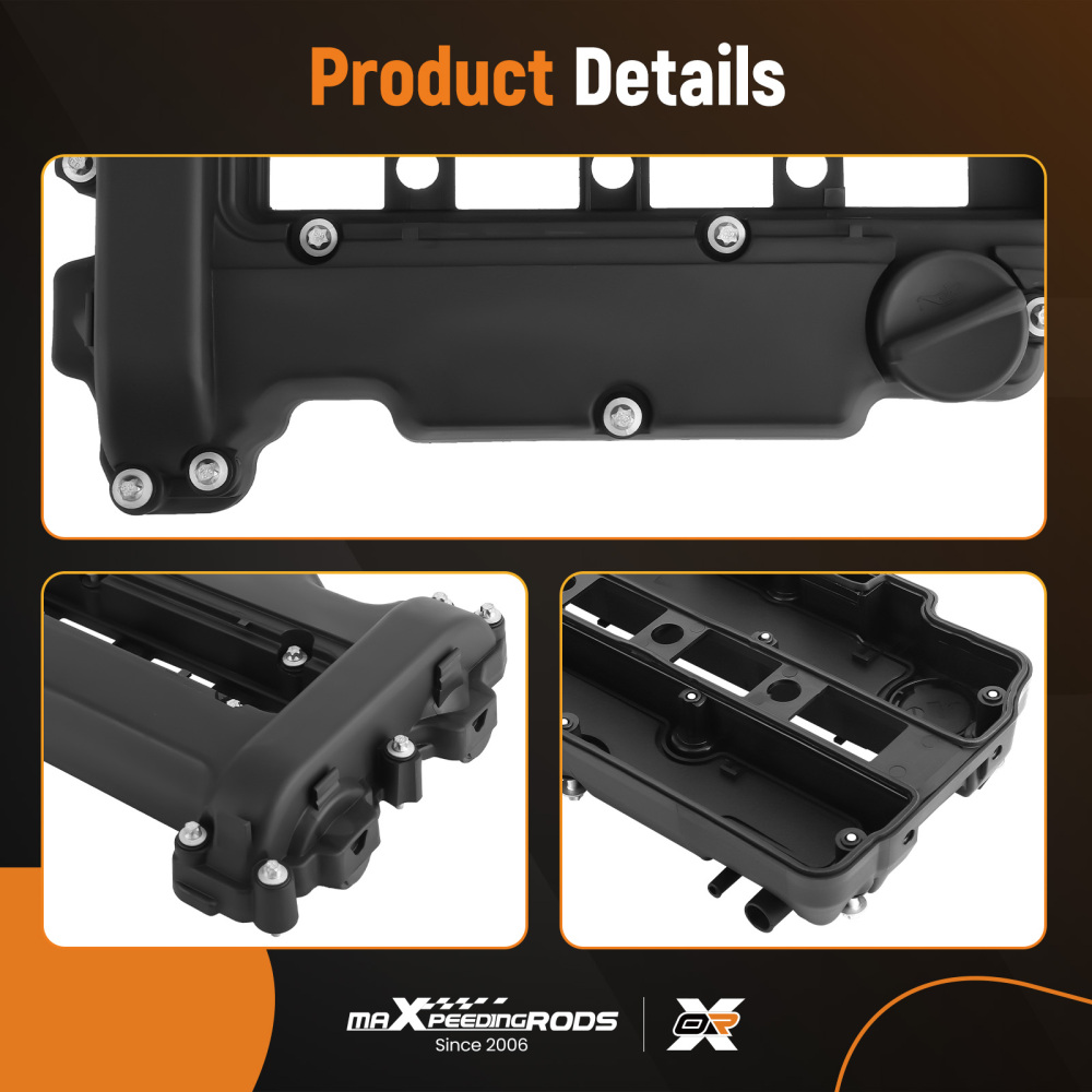 Engine Valve Cover w/ Gasket Kit compatible for Opel Astra G H Corsa C D Meriva 1.2 1.4