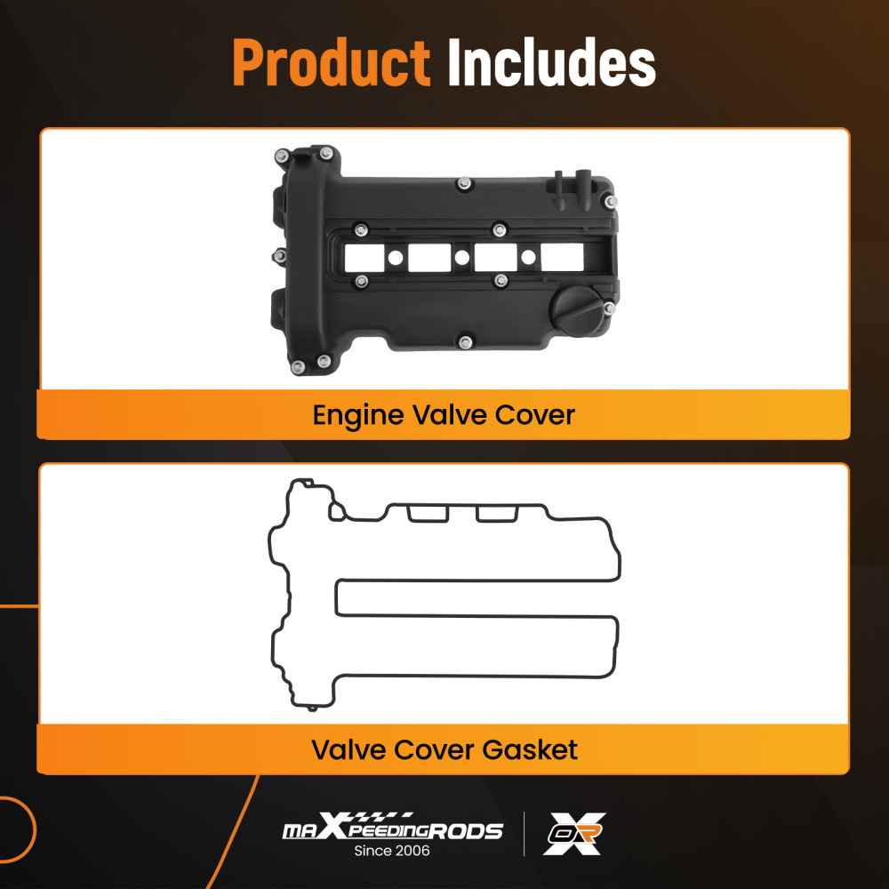 Engine Valve Cover w/ Gasket Kit compatible for Opel Astra G H Corsa C D Meriva 1.2 1.4