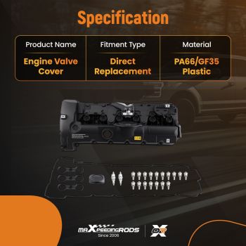 ENGINE VALVE COVER compatible for BMW E82 E90 E70 Z4 X3 X5 128i 328i 528i 11 12 7 552 TCT