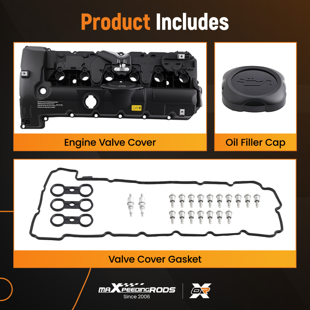 ENGINE VALVE COVER compatible for BMW E82 E90 E70 Z4 X3 X5 128i 328i 528i 11 12 7 552 TCT