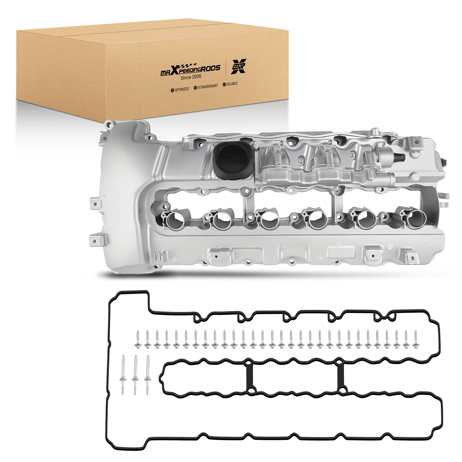 Aluminum Valve Cover w/ Gasket compatible for BMW N54 135i 335i