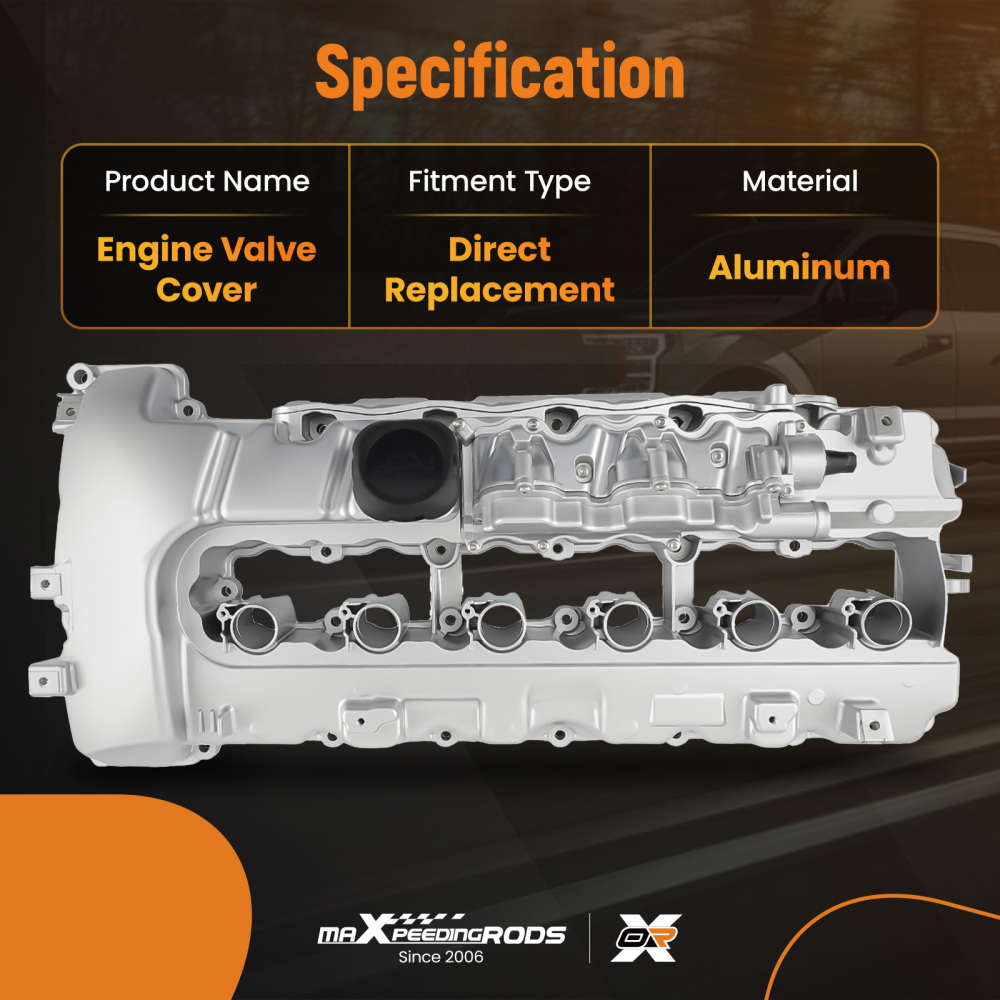 Aluminum Valve Cover w/ Gasket compatible for BMW N54 135i 335i 335xi 535i 740i X6 Z4