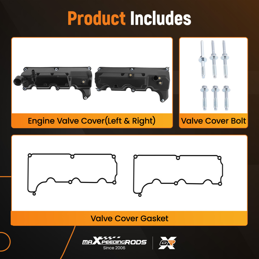 Engine Valve Cover LHRH compatible for Ford Explorer Ranger Mountaineer 4.0L 2006-2011