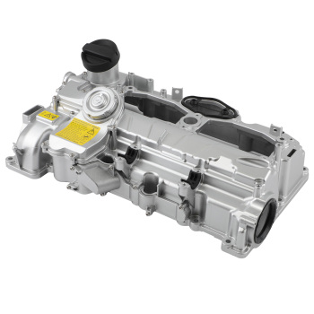 Aluminum Valve Cover Kit w/ Gasket Cap compatible for BMW N20 320i 328i 528i X3 X5 X1 2.0L