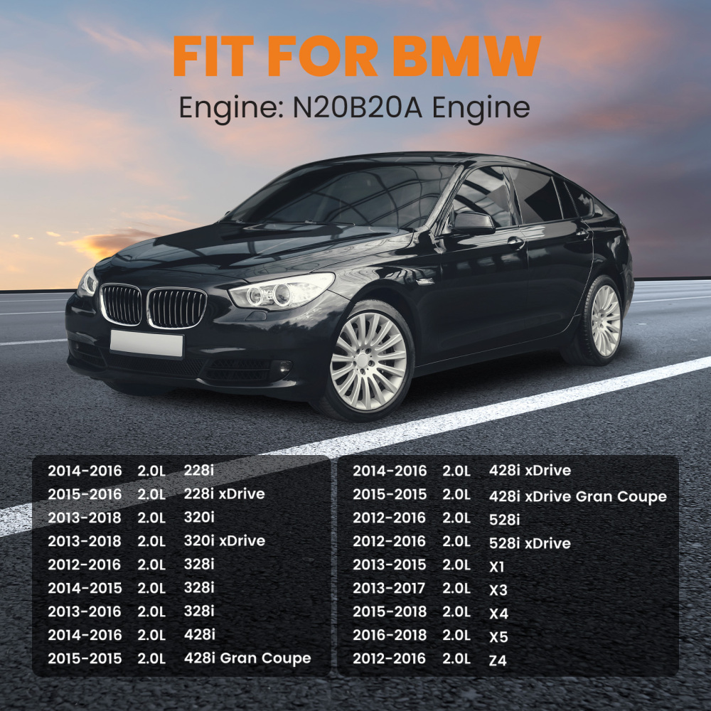 Aluminum Valve Cover Kit w/ Gasket Cap compatible for BMW N20 320i 328i 528i X3 X5 X1 2.0L