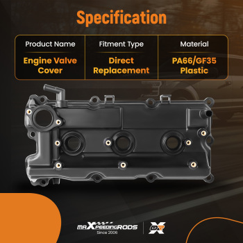 Valve Cover LeftRight w/ Gasket compatible for Nissan Pathfinder compatible for Infiniti QX4 3.5L 02-04