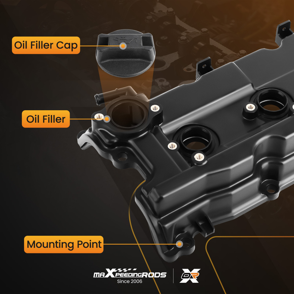 Valve Cover LeftRight w/ Gasket compatible for Nissan Pathfinder compatible for Infiniti QX4 3.5L 02-04