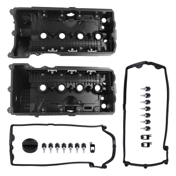 Valve Cover Left & Right w/ Gasket compatible for BMW 545i 550i 645Ci 650i 745i 745Li 750i