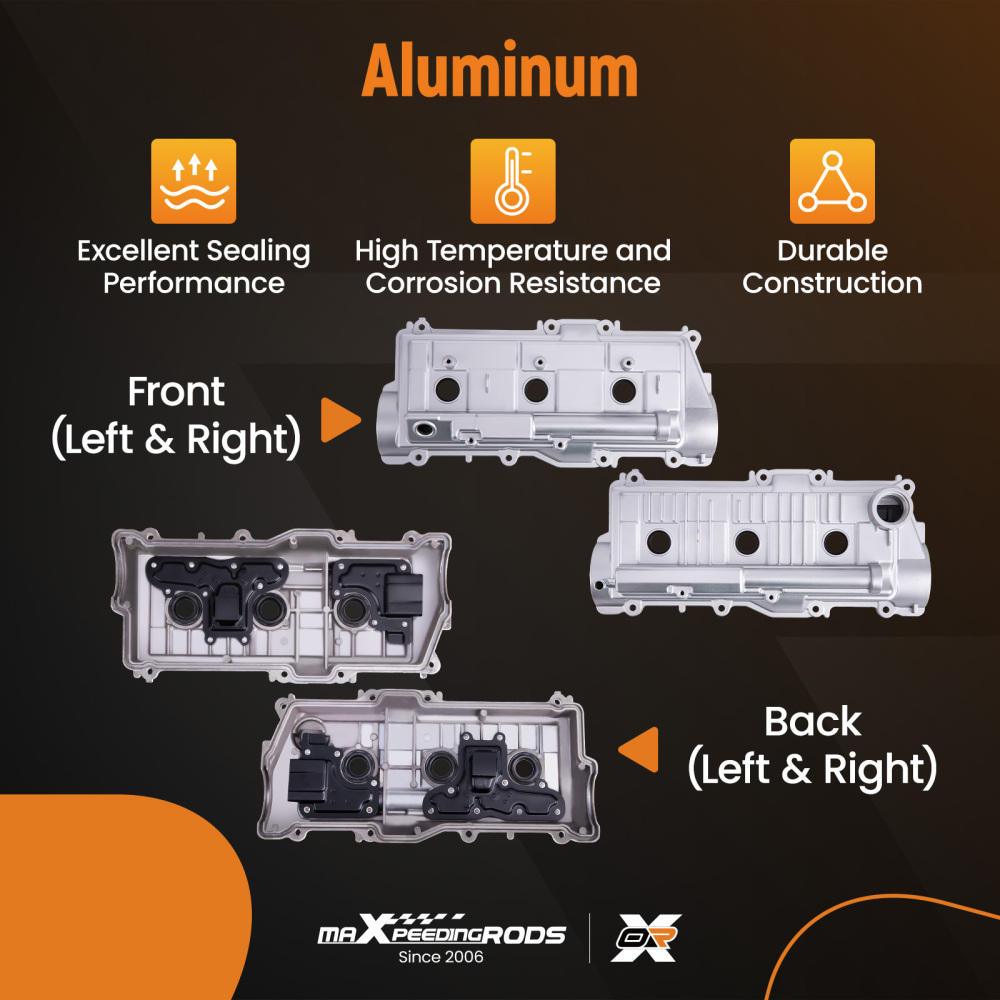 2pcs Engine Valve Cover w/Gasket compatible for Toyota Tacoma T100 compatible for 4Runner 3.4L Left+Right