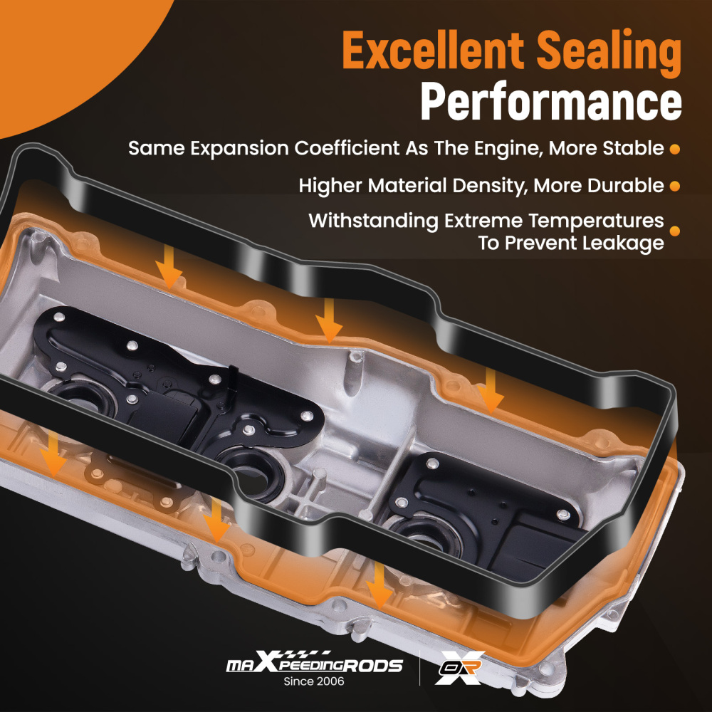 2pcs Engine Valve Cover w/Gasket compatible for Toyota Tacoma T100 compatible for 4Runner 3.4L Left+Right