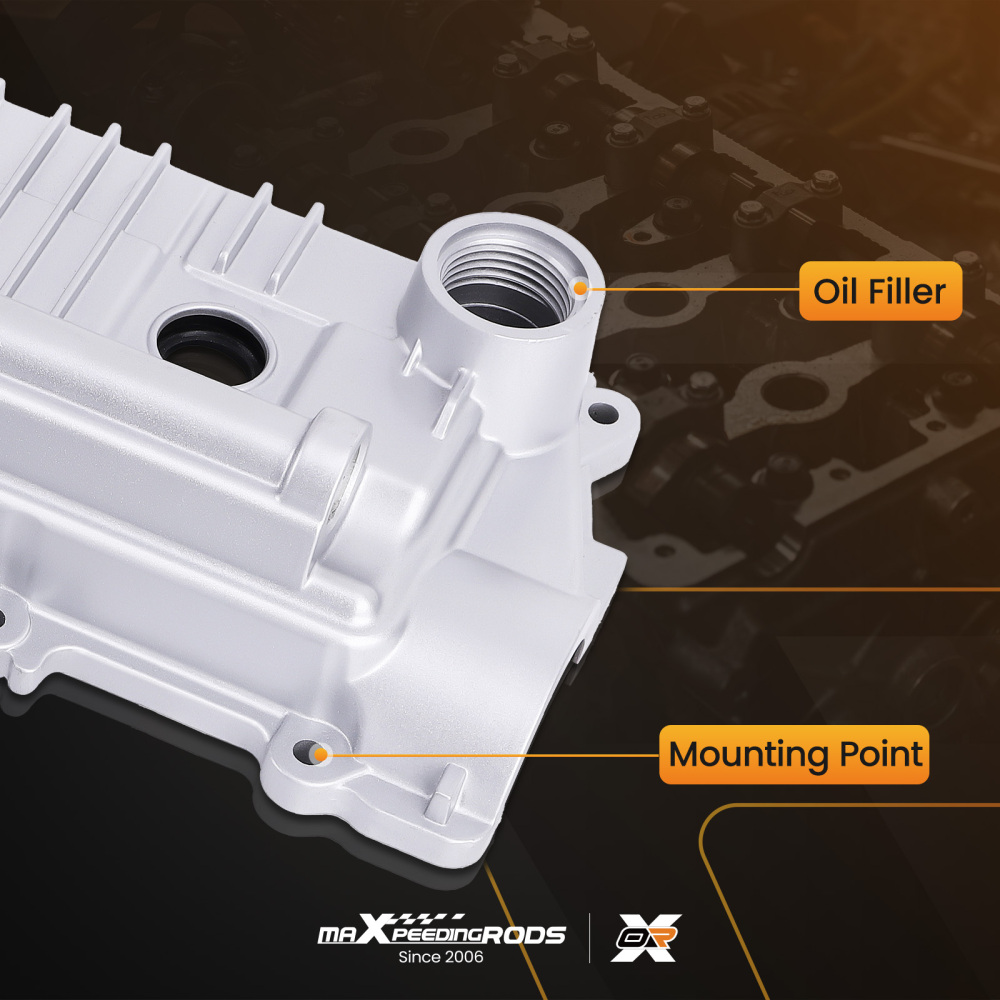 2pcs Engine Valve Cover w/Gasket compatible for Toyota Tacoma T100 compatible for 4Runner 3.4L Left+Right