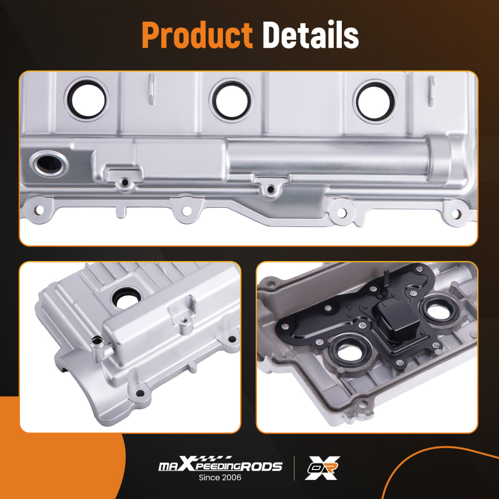 2pcs Engine Valve Cover w/Gasket compatible for Toyota Tacoma T100 compatible for 4Runner 3.4L Left+Right