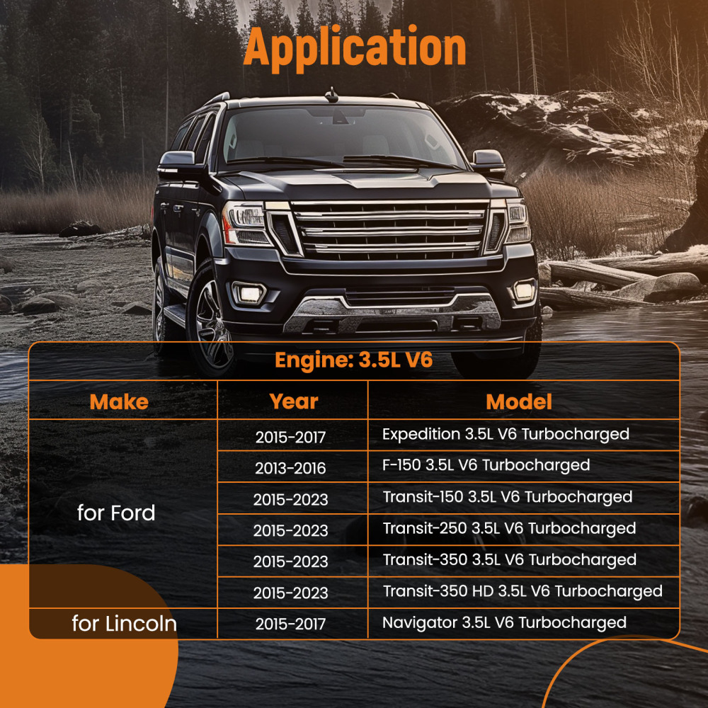 2* Aluminum Engine Valve Cover compatible for Ford Transit-150 250 350 3.5L V6 2015-2023