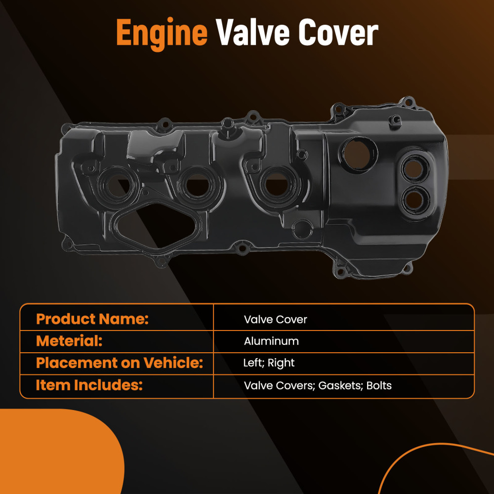2* Aluminum Engine Valve Cover compatible for Ford Transit-150 250 350 3.5L V6 2015-2023