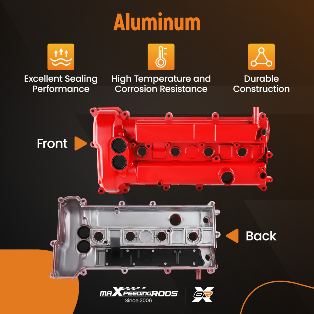 Aluminum Red Valve Cover w/Gasket compatible for Ford Focus 2.0L 2012 2013 2014 CM5Z6582E