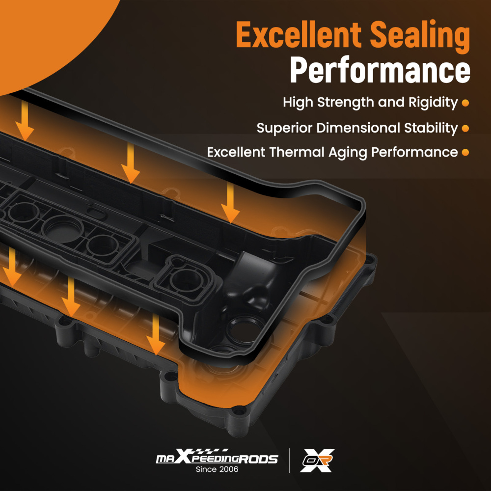 Black Engine Valve Cover compatible for Ford Focus 1999CC 2.0L 2013-2014 CM5Z6582B