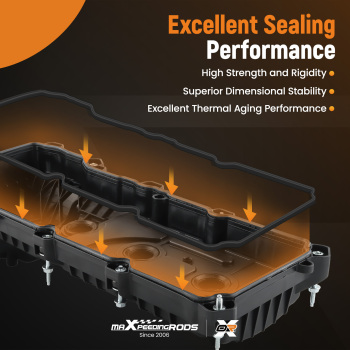 2x Engine Valve Cover Left Right compatible for Ford Explorer F150 compatible for Taurus 3.5L 3.7L DOHC