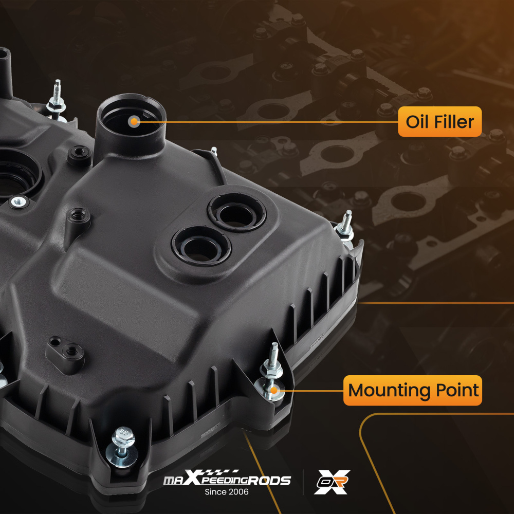 2x Engine Valve Cover Left Right compatible for Ford Explorer F150 compatible for Taurus 3.5L 3.7L DOHC