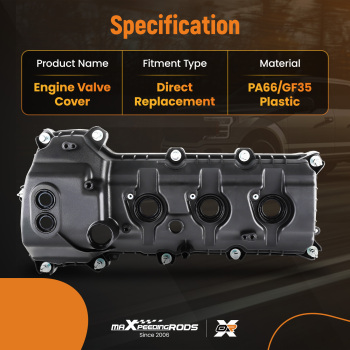 Left Valve Cover compatible for Ford F150 compatible for Flex compatible for Mustang Transit compatible for Lincoln 3.5L 3.7L 2011-2019