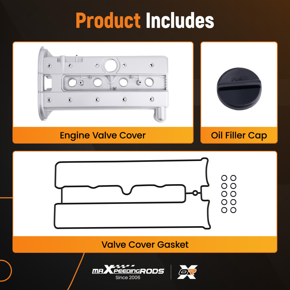 Aluminum Engine Valve Cover w/ Gasket compatible for Suzuki Forenza 2.0L 06-08 1117085Z20