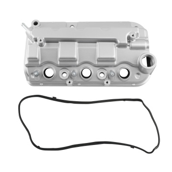 Aluminum Front Engine Valve Cover compatible for Honda Accord Odyssey Pilot Ridgelin 3.5L