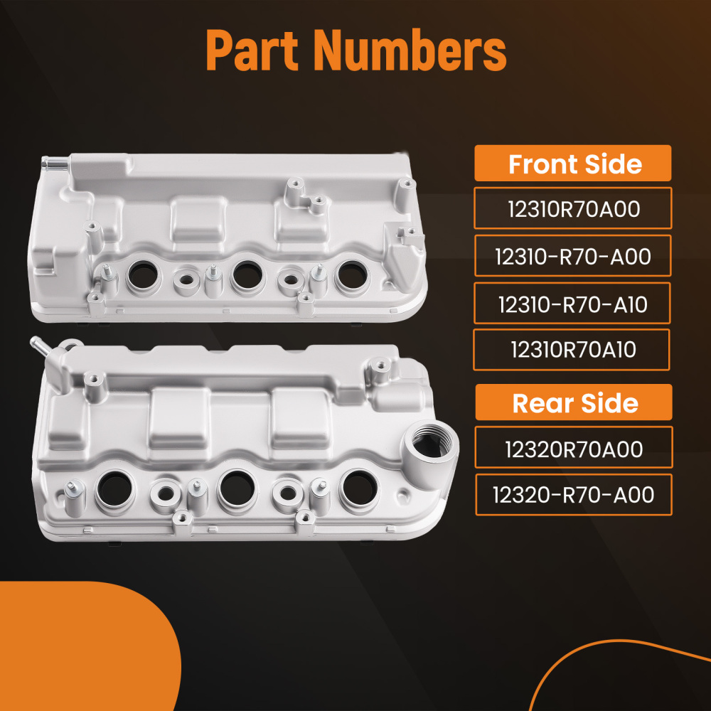 Aluminum Valve Cover Set compatible for Acura TL 3.5L 2012-2014 12310-R70-A00 12320-R70-A00