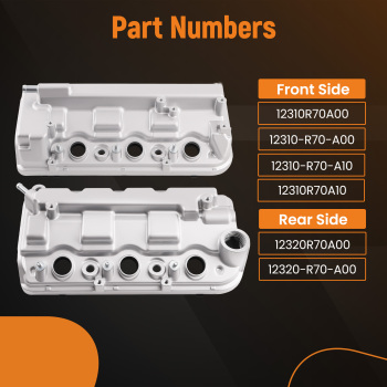 Aluminum Valve Cover Set compatible for Acura TL 3.5L 2012-2014 12310-R70-A00 12320-R70-A00
