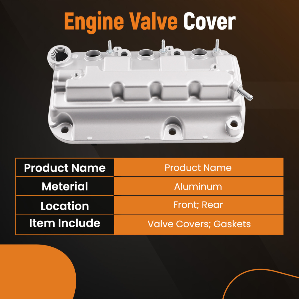 Aluminum Valve Cover Set compatible for Acura TL 3.5L 2012-2014 12310-R70-A00 12320-R70-A00