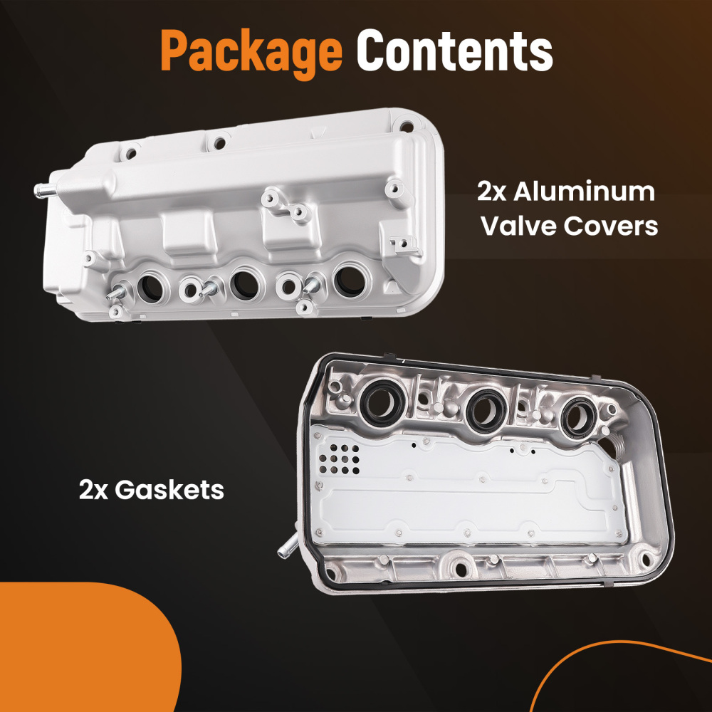 Aluminum Valve Cover Set compatible for Acura TL 3.5L 2012-2014 12310-R70-A00 12320-R70-A00
